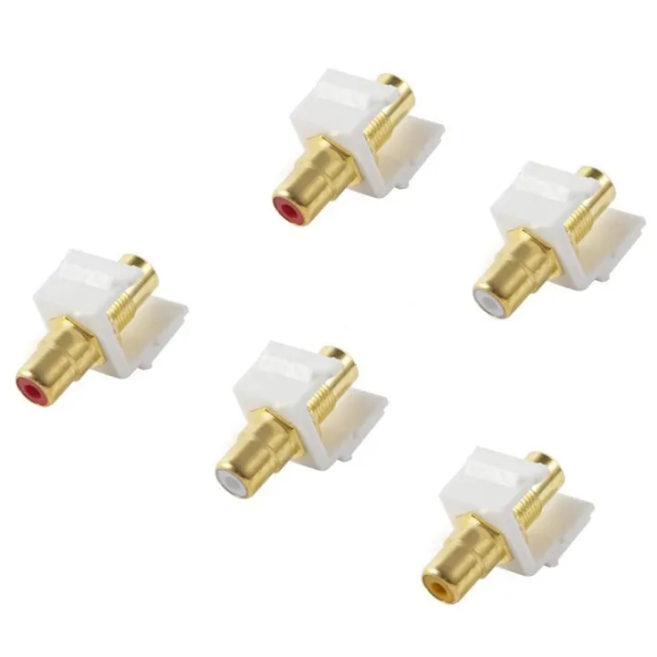 5-Pack%20Rca%20Keystone%20Jack%20Connector%20Socket%20Female%20Snap%20In%20Adapter%20Port%20Inline%20Coupler%20For%20Wall%20Plate%20-%20Image%206