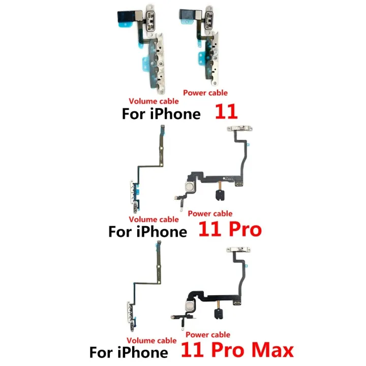 NEW%20Repair%20Side%20Power%20ON/OFF%20Key%20Flex%20Cable%20For%20IPhone%2011%2012%20Pro%20Max%2012%20mini%20Volume%20Switch%20Button%20Ribbon%20-%20Image%203
