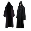 【Alien Alien】 Darth Vader Cosplay Clothes Terry Jedi Black Robe Jedi Knight Hoodie Cloak Halloween Cosplay Costume Cape For Adult. 