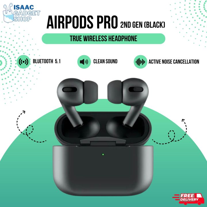 Apple AirPods Pro 2nd Gen-Black (Active Noise Cancellation)