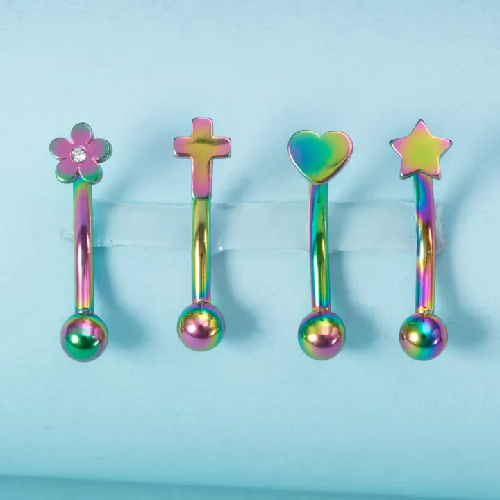 Cross%20Star%20Heart%20Flower%20Curved%20Piercing%20Barbell%20for%20Daith%20Eyebrow%20Rook%20Belly%20Button%20Ring%20Surgical%20Steel%20Body%20Jewelry%2016G%208mm%20-%20Image%204
