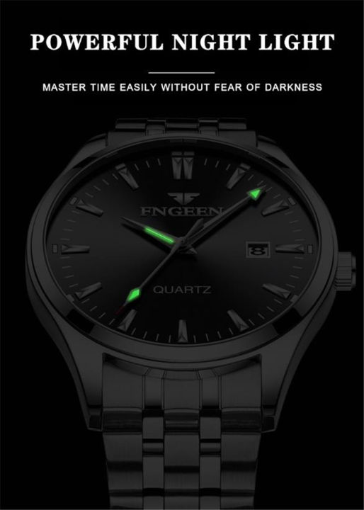 Ststaunch%20FNGEEN%20Men's%20Watch%20Business%20Trend%20Waterproof%20All%20Steel%20Wrist%20Watch%20%20Fashion%20Calendar%20Luminous%20Watch%20Ultra%20Thin%20Student%20Men's%20Quartz%20Watch%20Men's%20Casual%20Business%20Watch%20-%20Image%202