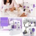 Mini Sewing Machine - Dual Speed Portable Mini Electric Pedal Double Threads Rewind Swing Machine.