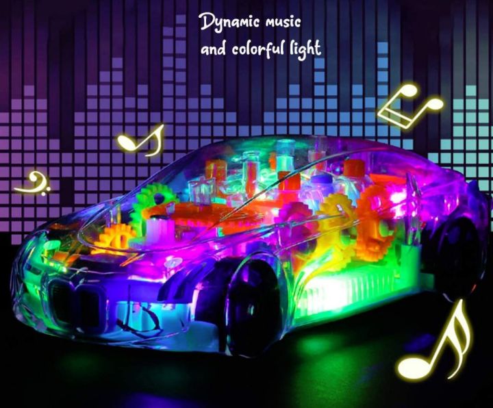 Transparent%20Gear%20Concept%20Racing%20Car%20Multicolored%20Mechanical%20Kids%20Toy%20with%20Music%20Light%20-%20Image%202