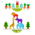 Wooden Zoo Animal Stacking Toys Wood Animal Figures Blocks Toddlers Kids.