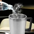 Car Heating Kettle, Simple 12V 300Ml Portable in Car Coffee Maker Tea Pot Vehicle Heating Cup Lid Outdoor Water Bottle Electric Tea Kettle. 