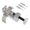 Watch Band Link Remover Kit with 3 Extra Pins Adjust Slit Strap Bracelet Chain Pin Remover Adjuster Repair Tool Kit Men Women Watch Strap Removal Tool.