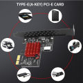 TISHRIC PCIE USB 1X to Type-E Expansion Card PCI E X1 X16 ASM3142 Add On Cards Support Windows 8 10 32/64Bit PCIE Type C Adapter. 