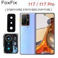 FoxFix Rear Back Camera Glass For Xiaomi 11T / 11T Pro Camera Lens Glass Cover With Frame Holder Replacement+Adhesive Tape. 