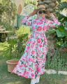 Exclusive Eid Collection Women Stylish Attractive Design Long Gown Dress Tops One Piece Long Kurti For Girls.