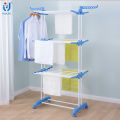 Three Layers Rectangle Collapsible Garment Rack Stand Dryer Of Clothes Hanger. 