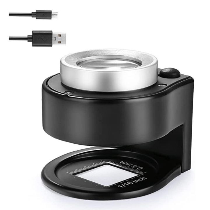 30X Loupe Magnifier with 6 LED Lights, Magnifying Glass with Light