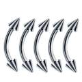 60Pcs Kit 16/14G Jewelry Tongue Tragus Ear Eyebrow Lip Nose - 8mm.