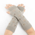 Knitted Winter Fingerless Gloves for Women Y2K Cute Long Sleeve Gloves Solid Color Hand Arm Warmer Clove Girls. 