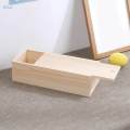 Unfinished Wooden Box Wooden Boxes for Crafts Unpainted Rectangular Empty Wood Case with Slide Lid. 