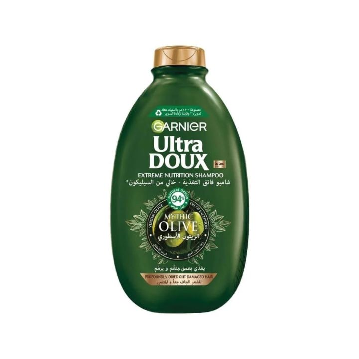 400 ml Garnier Ultra Doux Mythic OLIVE Extreme Nourishing Shampoo International Egypt product used for male female