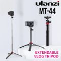 ULANZI MT-44 Extendable Tripod Selfie Stick Phone Holder Clip Vlog Mount For Smartphone DSLR Go Pro Cameras.