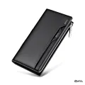 Avro Bogies Long Wallet Premium Fashion PU Long Wallets & Accessories Stylish and Practical Men's Slim Wallet with Multiple Card Slots Sleek and Durable Design Black Wallet For Men PU Leather Business Long Wallets. 