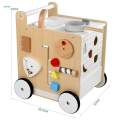 Wooden Activity Toy with Multiple Activities Infant Walking Toy for Ages 1 and. 