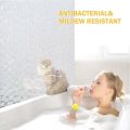 Clear EVA Shower Curtain Liner Waterproof Transparent 3D Water Square Bathroom Curtain in 71inch x 79inch, 12 Hooks. 