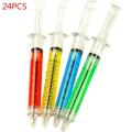 Syringe Pens - (Bulk Pack of 24) Retractable Fun Multi Color Novelty Pen for Nurses, Nursing Student School Supplies, Bi. 