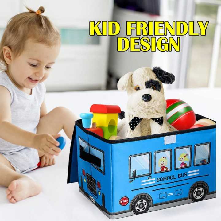 Children's%20Cartoon%20Toy%20Storage%20Box%20with%20Flip-Top%20Lid%20-%20Household%20Goods%20Clothes%20Storage%20Box%20-%20Car%20Pattern%20Coated%20Storage%20Box%20-%20Image%202