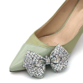 2Pcs Women Sparkle Bow Detachable Shoe Clips Removable Shoe Buckles Decorative Shoes Accessories for Wedding Party C Easy to Use. 