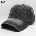 Fade Black Denim Curved Visor Cap.