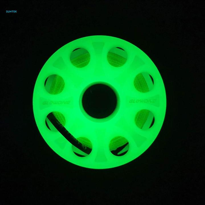 Luminous Scuba Diving Finger Reel Spool, Wreck Cave Finger Spool Reel with Stainless Steel Snap Bolt Clip and 30M/100ft High Visibility Line