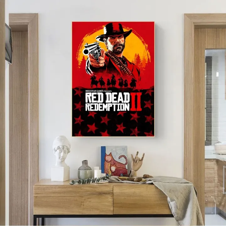 Game%20Red%20Dead%20Redemption%202%20Poster%20No%20Framed%20Poster%20Kraft%20Club%20Bar%20Paper%20Vintage%20Poster%20Wall%20Art%20Painting%20Bedroom%20Study%20Stickers%20-%20Image%206