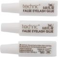 Technic 3x Tubes Clear Fake False Eyelash Glue Adhesive Set Strong Sealed Lash. 