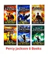 Percy Jackson by Rick Riordan  ( 6 Books Set ) White Print. 