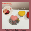 Toilet Tank Button Heart-shaped Toilet Buttons Charming Bathroom for Replacement-Onex BD.