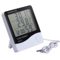 HTC-2 Indoor LCD Digital Temperature Humidity Meter With Alarm Clock Thermometer Hygrometer Weather Meter.