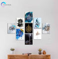 Home Decoration Arabic Calligraphy Wallboard Decoration home decoration item 9 pcs pvc board wall poster wall decor photo on wall canvas art decor for home easy set up with bothside tape. 