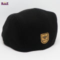 Black Wool Fabrics Newsboy Golf Cap.