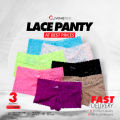 3 PC'S ASSORTED DESIGN WOMEN LACE Panty SOFT PANTY COOL UNDERWEAR. 