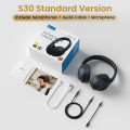 HAYLOU S30 Wireless Bluetooth 5.4 Headphones 43dB Adaptive Noise Cancelling Headsets 40mm Driver 80H Playtime Earphones.
