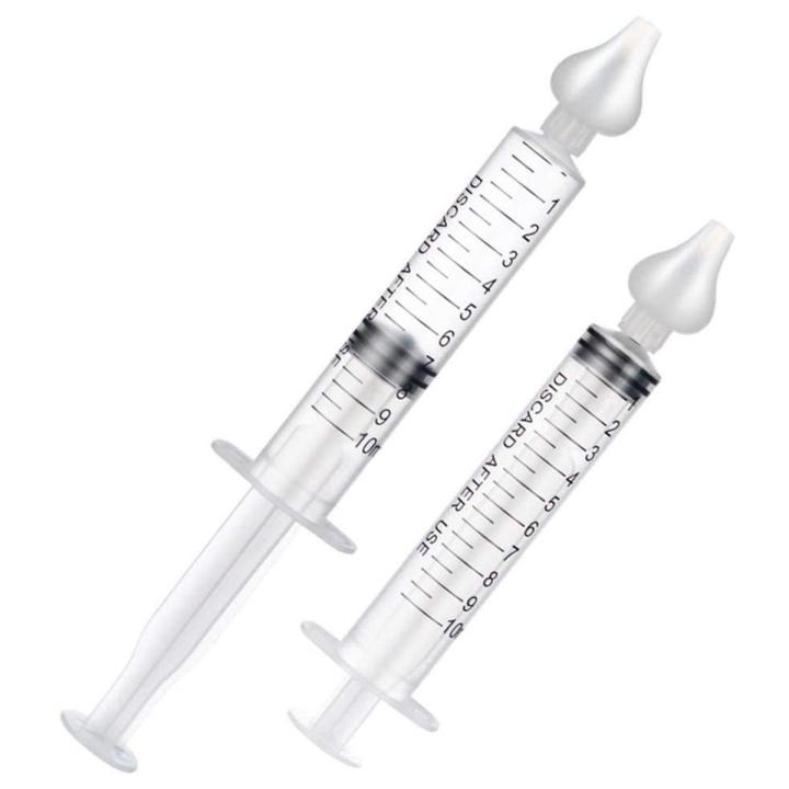 【Atoztide Store】2PCS Portable Baby Irrigator Syringe Nose Cleaner Tube Nasal Aspirator.