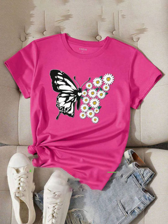 Ladies%20Drop%20Shoulder%20T-Shirt%20(Butterfly%2001)%20-%20Image%205