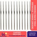 Crochet Hooks Stainless Steel l Size 10,11,12 | 1 Pack per Pack | Super Finnish | 1 Pack per Pack.