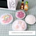 2 Pieces MICROWAVE FOOD COVER / Plate Cover Splatter Guard Non Stick Plastic Clear Dish Lid small size.
