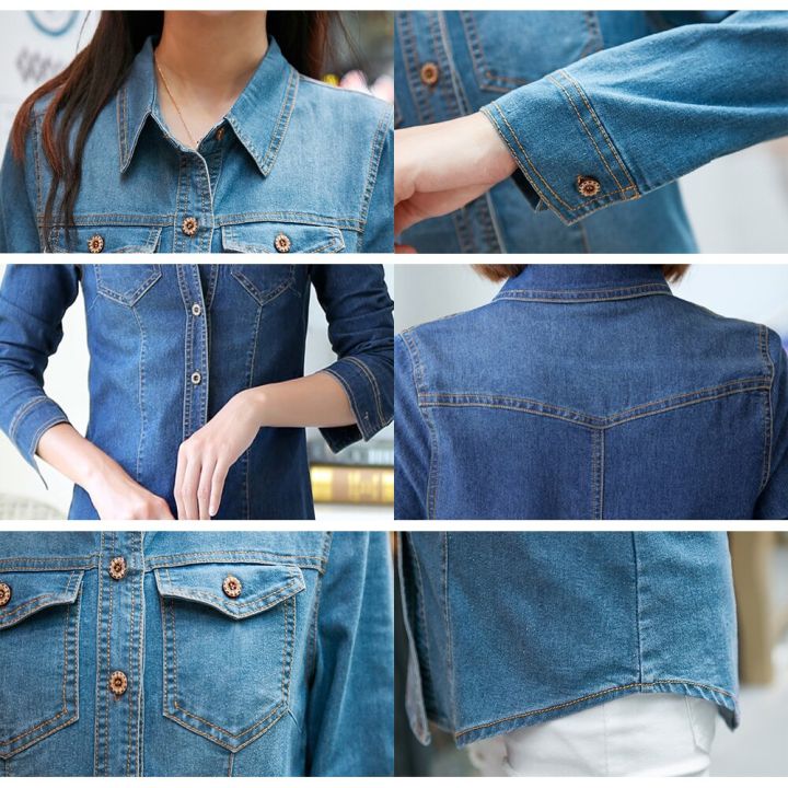 Jeans%20Shirt%20women%202019%20Long%20Sleeve%20Slim%20Casual%20Vintage%20Elastic%20Ladies%20Denim%20Shirts%20Tops%20Blusas%20Feminina%20Woman%20Blouses%20and%20Tops%20-%20Image%208