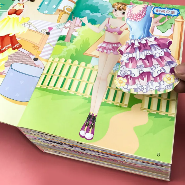 Princess%20Dress-up%20Sticker%20Book%20Girls'%20Fun%20Paste%20Sticker%20Book%203-6%20Years%20Old%204%20Children's%20Brain%20Educational%20Toys%2010%20-%20Image%205