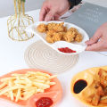 1/3/5Pcs Mango Shaped Dumpling Plate / Creative Divided PP Tray / Snack Dipping Sauce Platter /Seasoning Dish / Household Fruit Plates Kitchen Tableware.