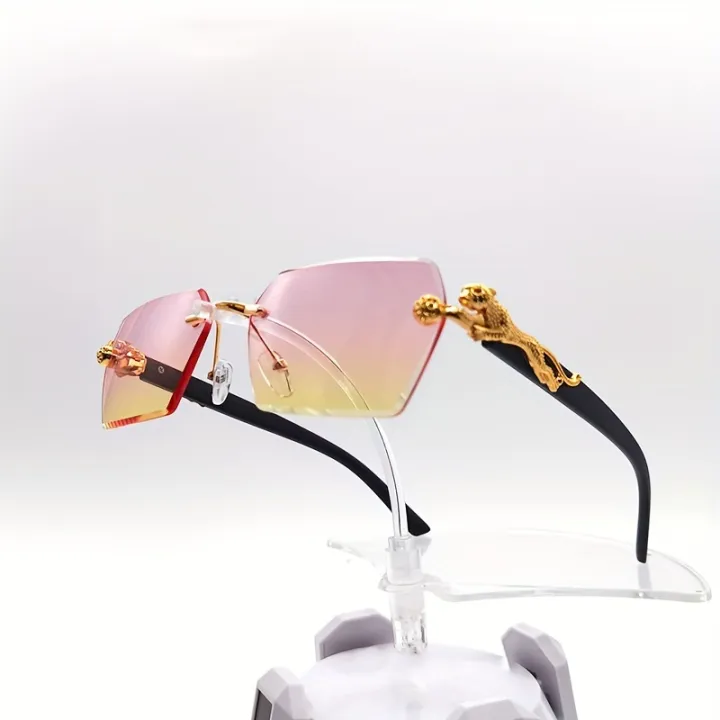 Trendy%20Vintage%20Rimless%20Polygonal%20Faceted%20Lens%20Sunglasses,%20With%20Leopard%20Design%20Temples,%20For%20Men%20Women%20Party%20Vacation%20Travel%20Driving%20Fishing%20Decors%20Photo%20Props%20-%20Image%207