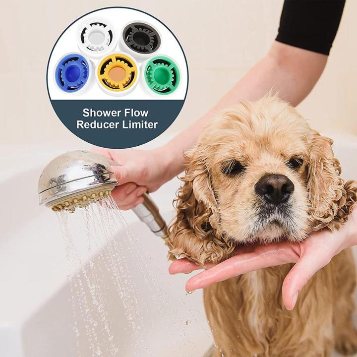 10-Piece Water Flow Restrictor Set – 1.5/1.8/2.0/2.5/3.0 GPM Shower Flow Reducers, Color-Coded POM For Water-Saving (2 Each)