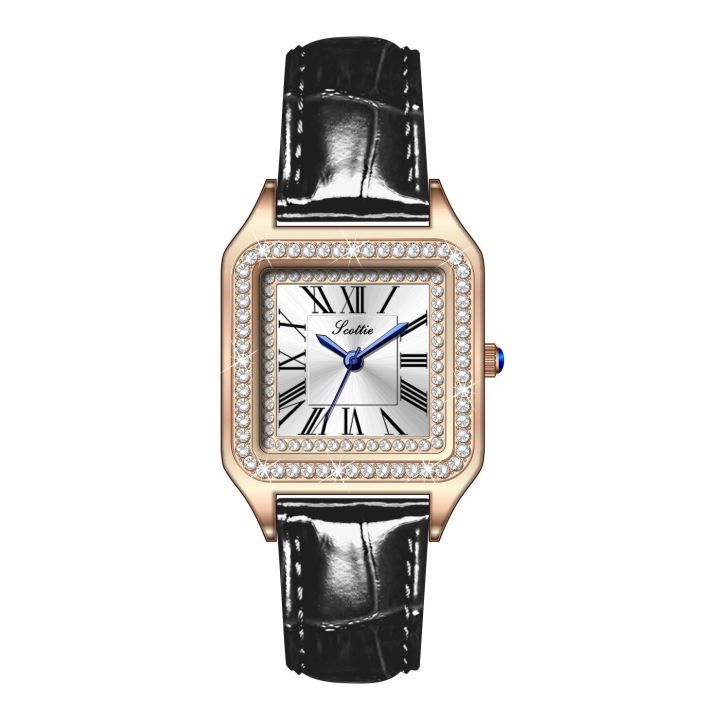 Women's%20Quartz%20Watch%20Real%20Leather%20Roman%20Alphabet%20Dial%20With%20Rhinestones%20Waterproof%20Scratch%20Resistant%20Watch%20Valentines%20Gift%20-%20Image%209
