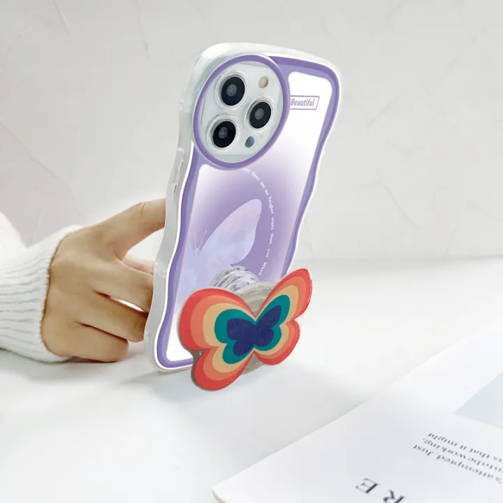 Jizetin%20for%20Huawei%20Mate%2020%20Pro%20Back%20Cover%20+%20Free%20Pop%20Socket%20Colorful%20Butterfly%20Soft%20Wavy%20Shape%20TPU%20Phone%20Case%20For%20Girls%20Boys%20-%20Image%205
