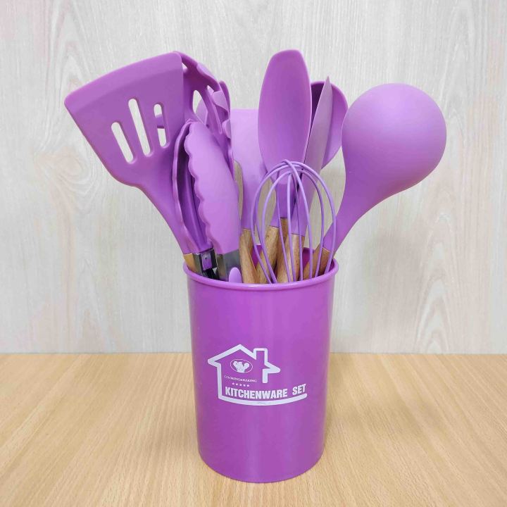 12pcs%20Wooden%20Silicone%20Kitchen%20Utensil%20Nonstick%20-%20Image%203